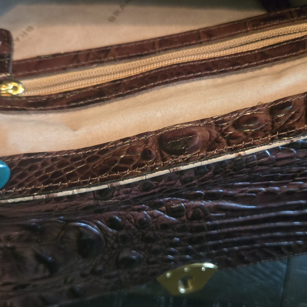 Brahmin Tan and Brown Embossed Leather Bag - Picture 14 of 17
